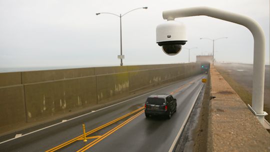 Pelco camera on highway