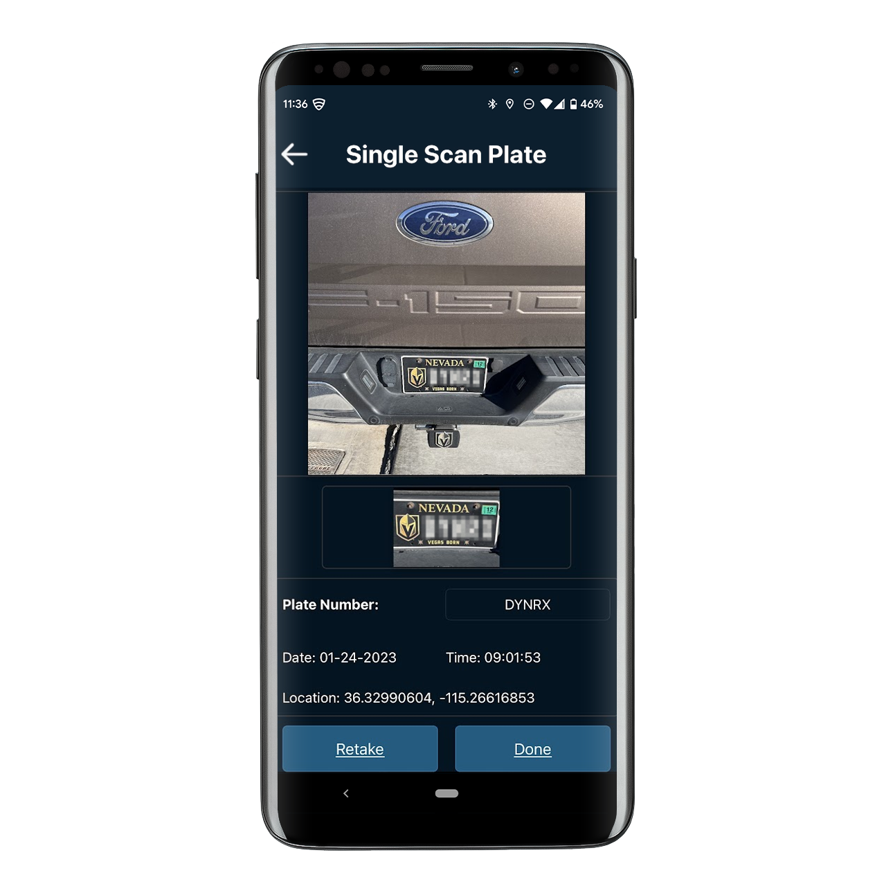 Vigilant mobile companion single scan plate